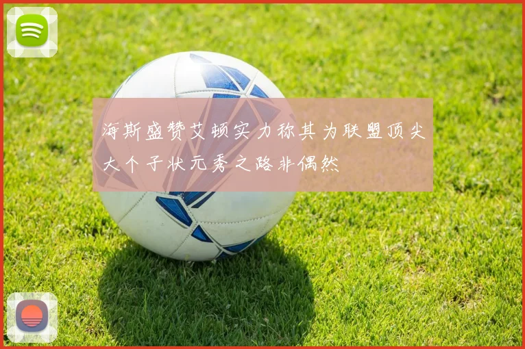 海斯盛赞艾顿实力称其为联盟顶尖大个子状元秀之路非偶然